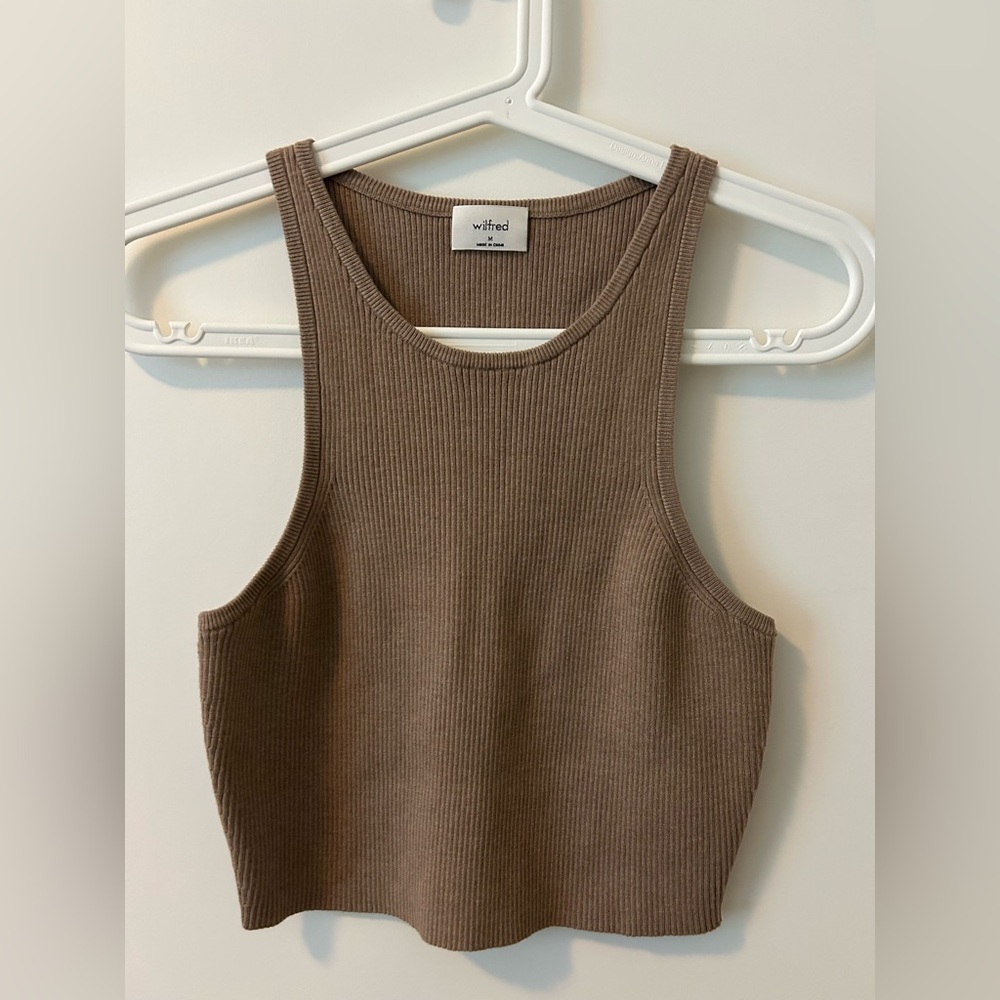Aritzia Wilfred Brown Clutch Tank Top